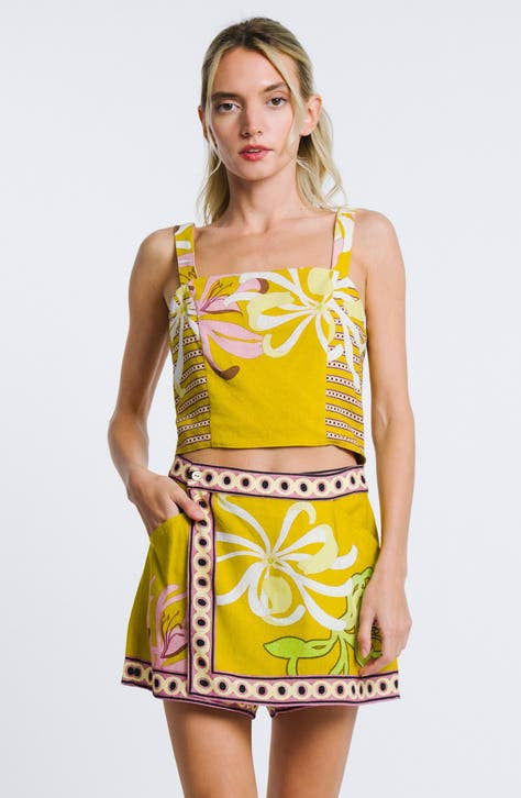 Loren Top & Elara Mini Skort Set - Yellow Multi