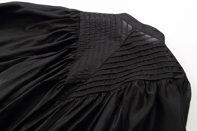 The Shiv Ruffled Shirt in Black