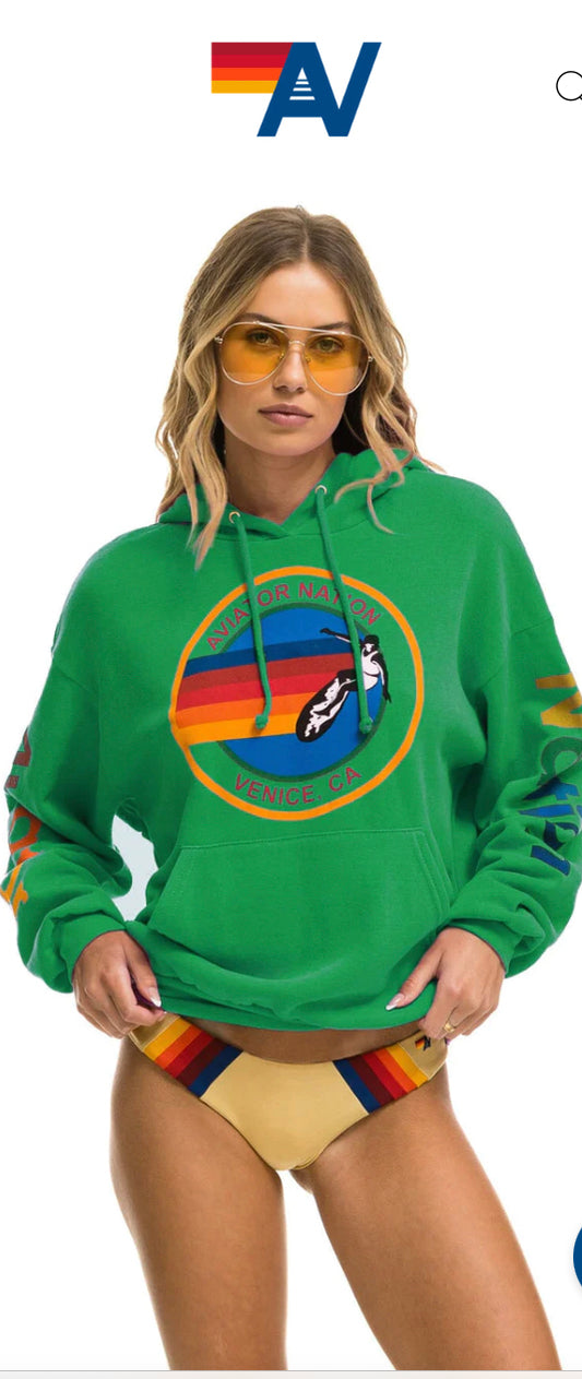 Aviator Nation - Pullover Hoodie - Kelly Green