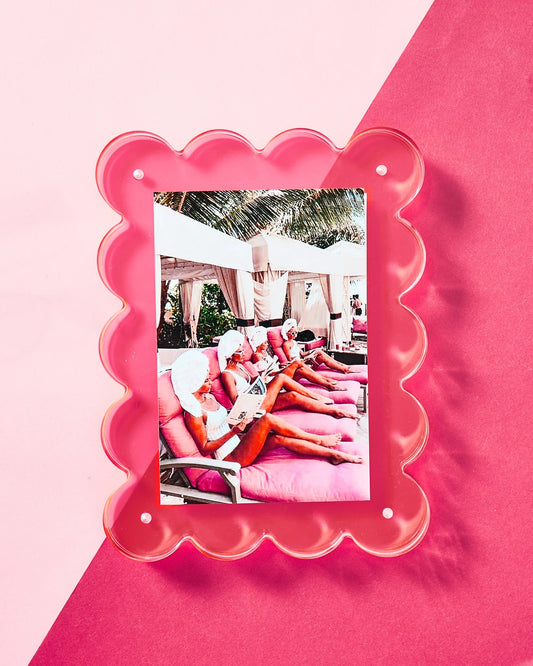 NEON PINK ACRYLIC PICTURE FRAME