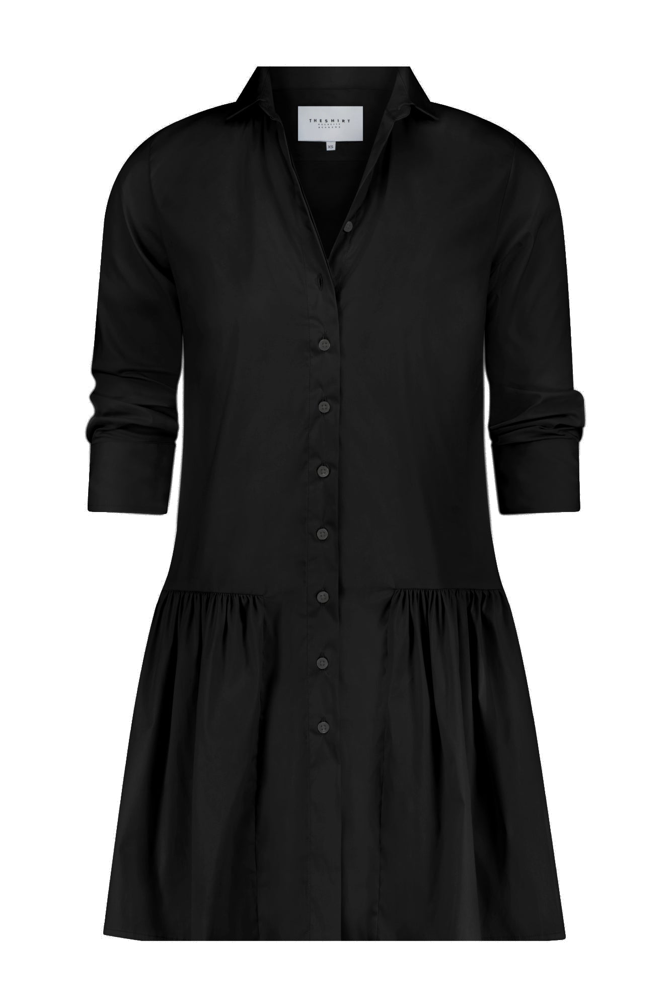 The Shirt - The Drop Waist Shirt Dress - Black