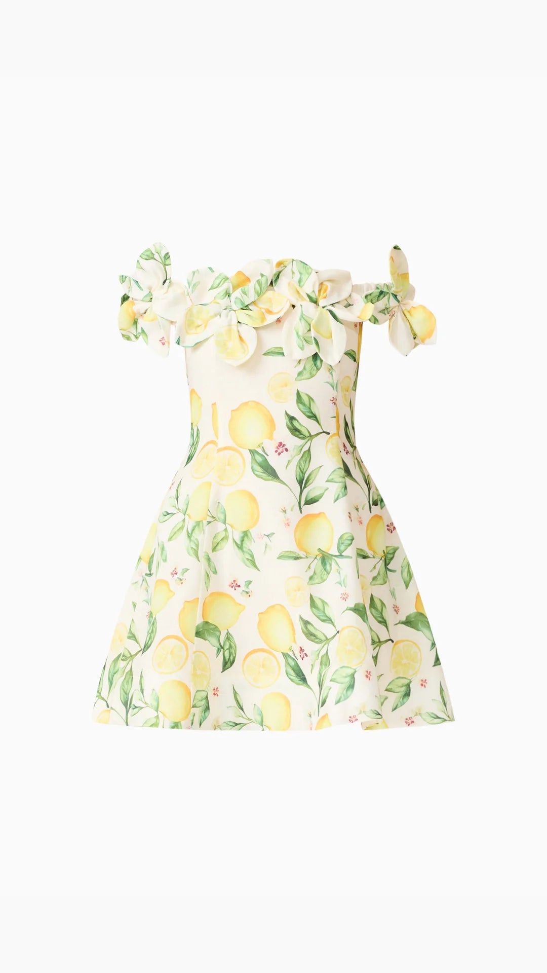 Hana Off The Shoulder Mini Dress In Yellow Multi