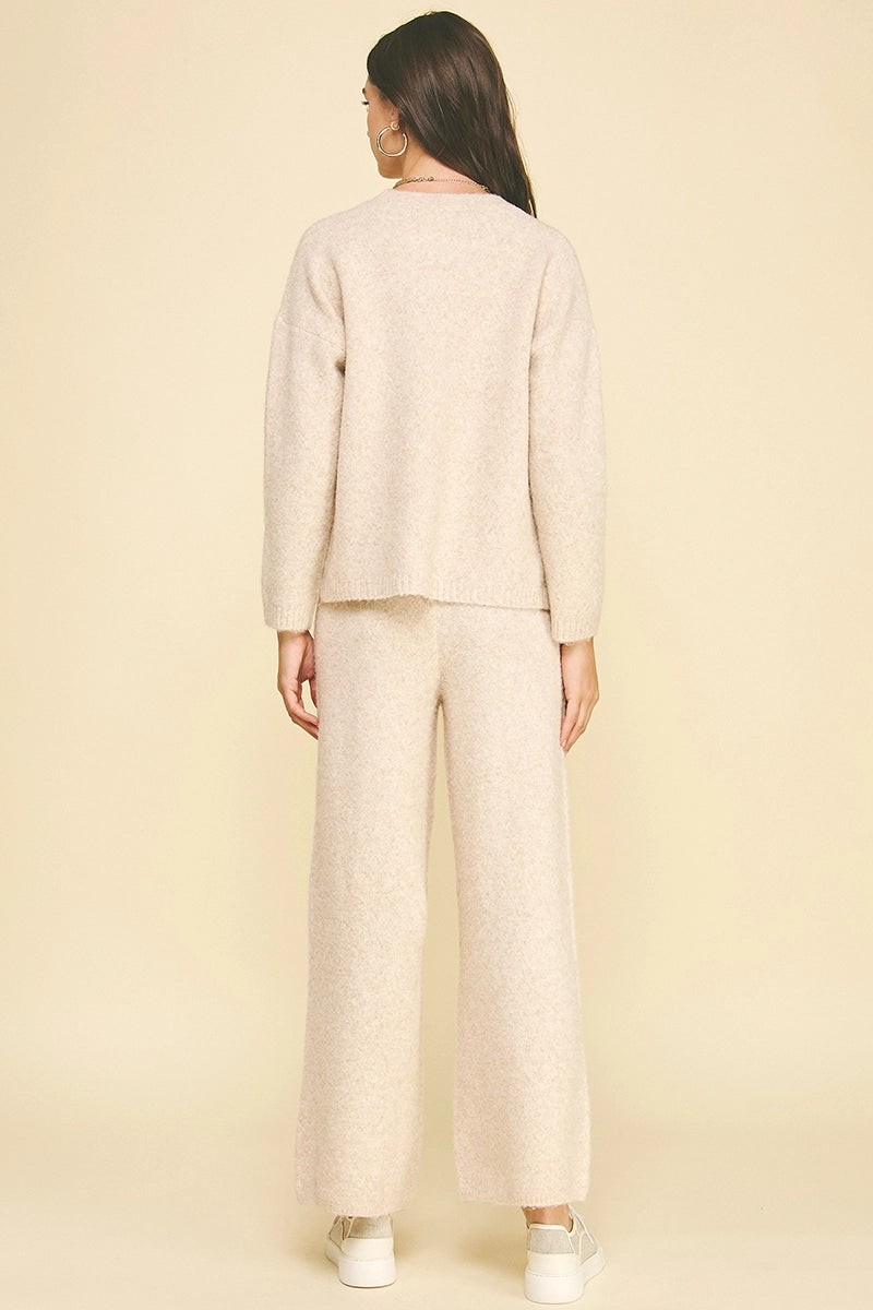 Soft Yarn Knit Sweater - Oatmeal