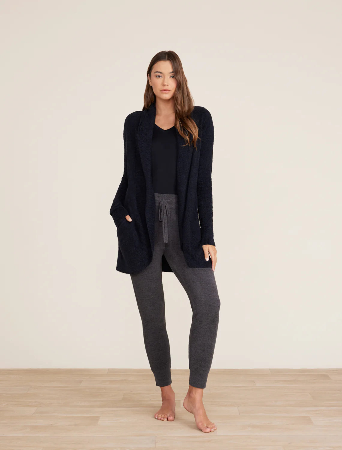 Barefoot Dreams - CozyChic Lite® Circle Cardi - Black