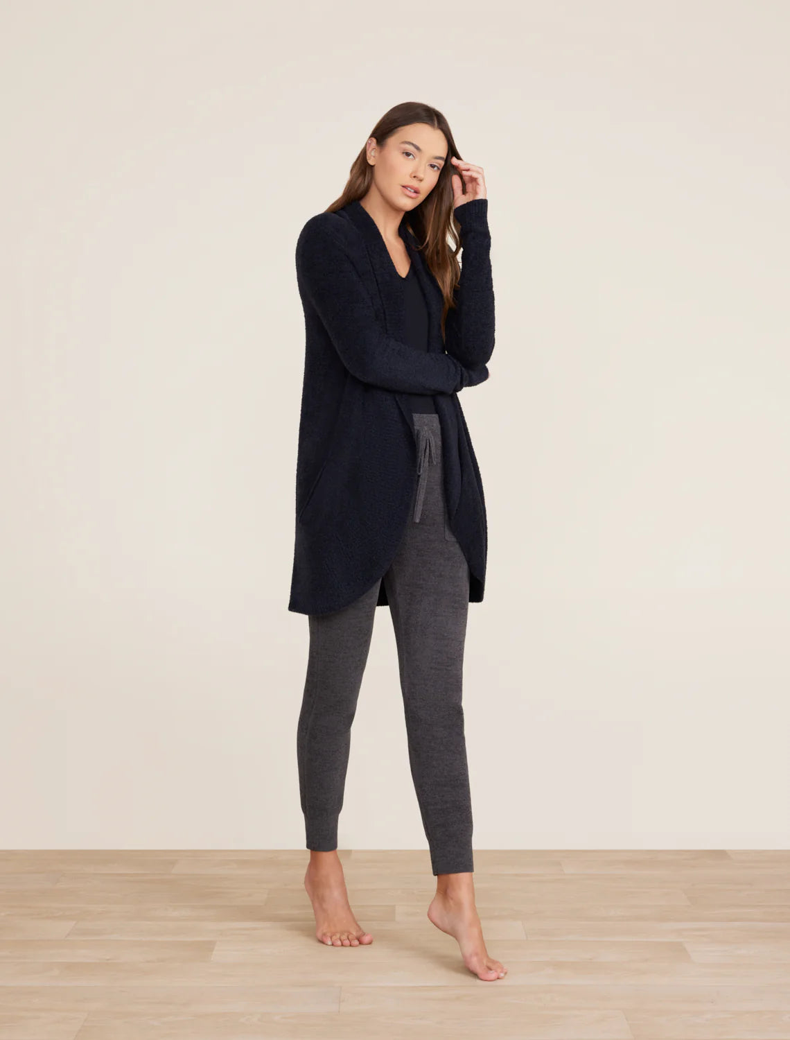 Barefoot Dreams - CozyChic Lite® Circle Cardi - Black