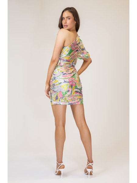 Alyssa Dress - Pink/Green