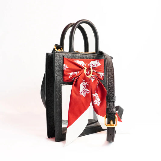 Mini Calista Clear + Running Razorbacks Twilly - Black