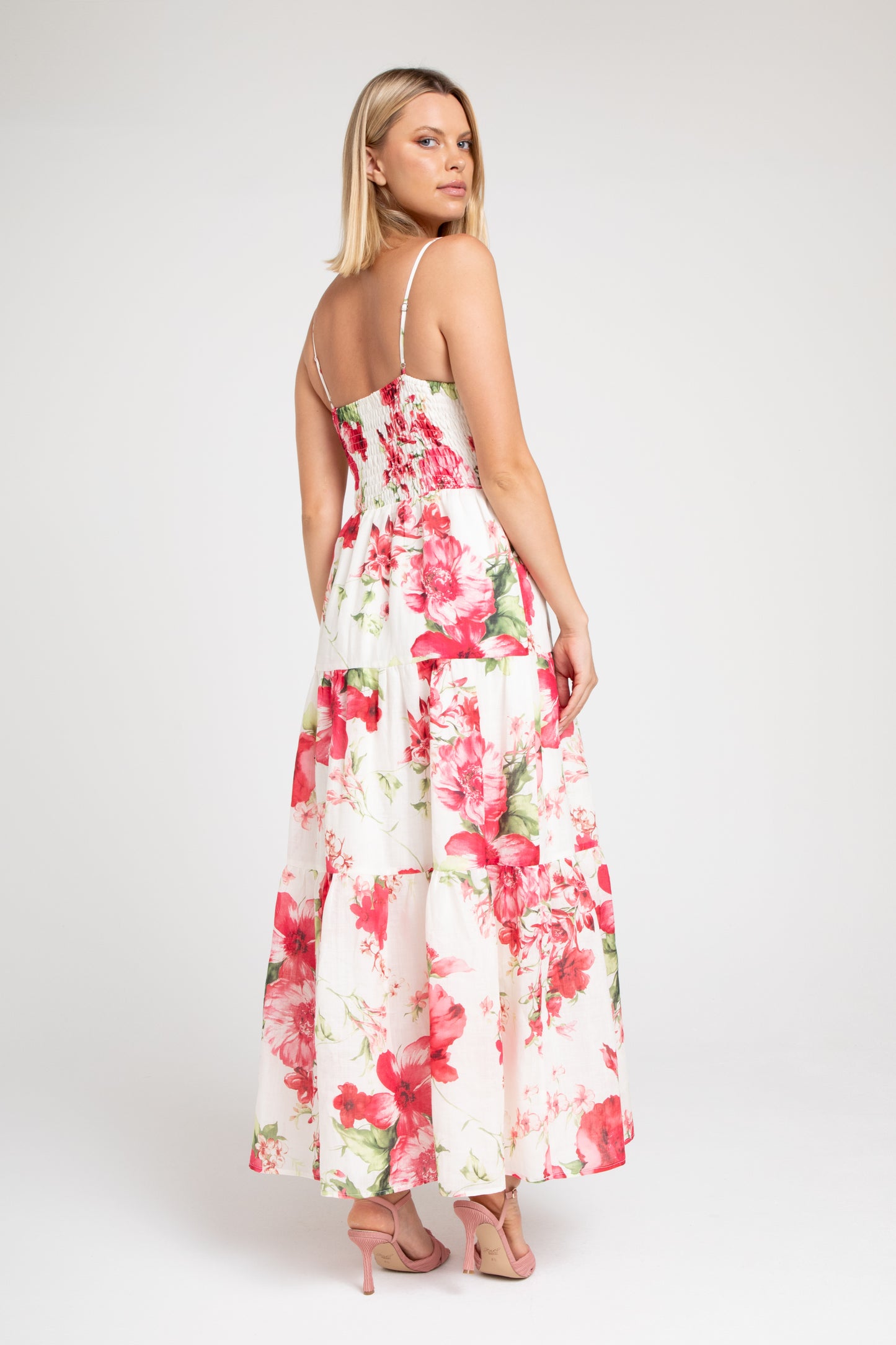 Kamila Dress - Ivory/Berry Multi