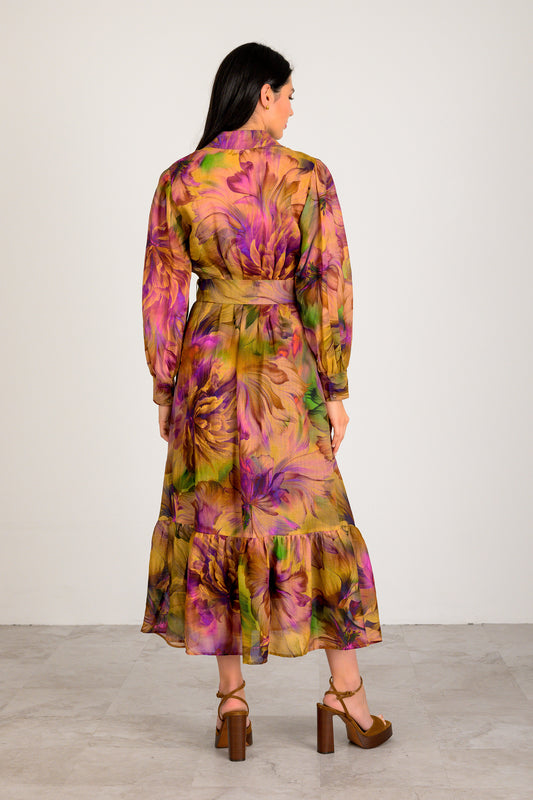 Haven Maxi Dress - Orchet/Olive Multi