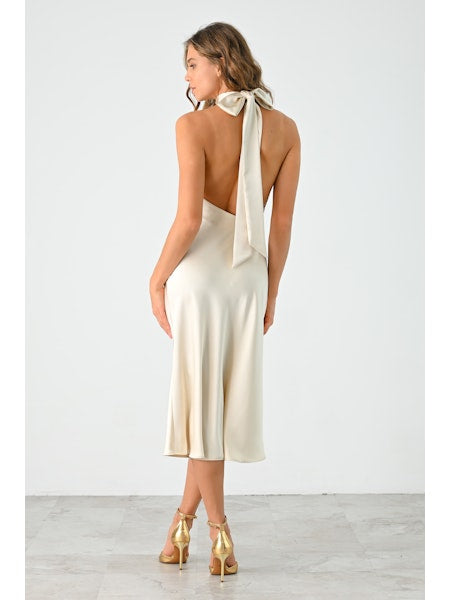 Lila Midi Dress - Bone