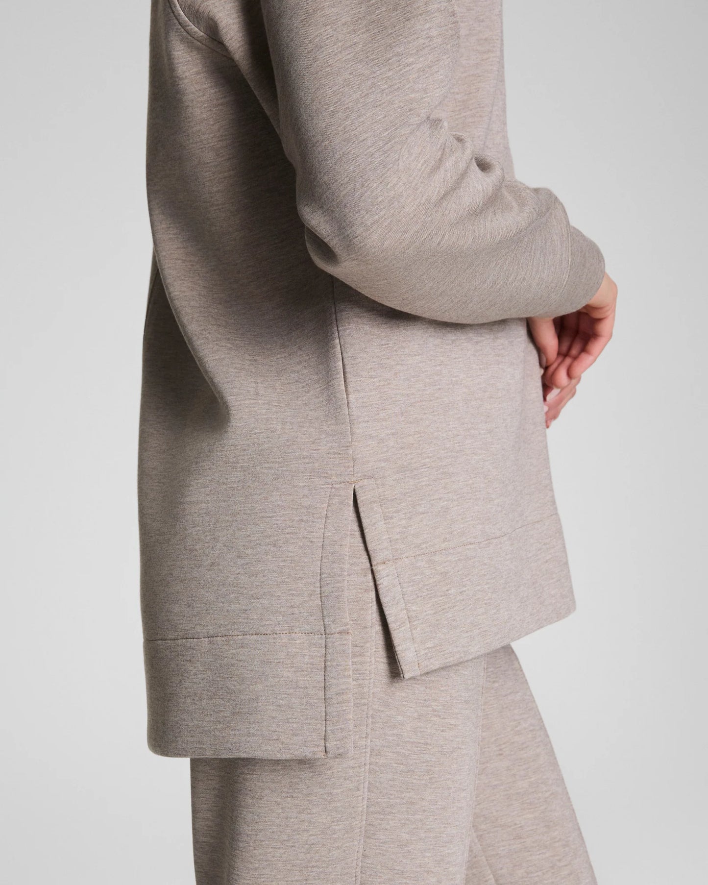 Brushed AirEssentials® Half Zip Tunic - Birch Heather