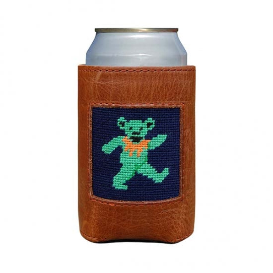 Dancing Bear Needlepoint Can Cooler