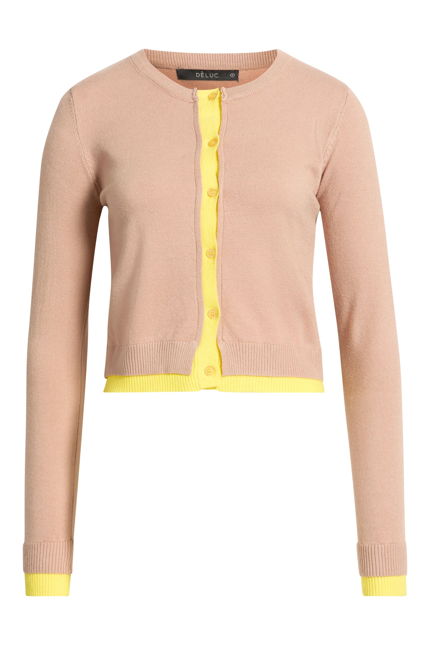 Zeppelin Cardigan - Beiby Beige w/Yellow
