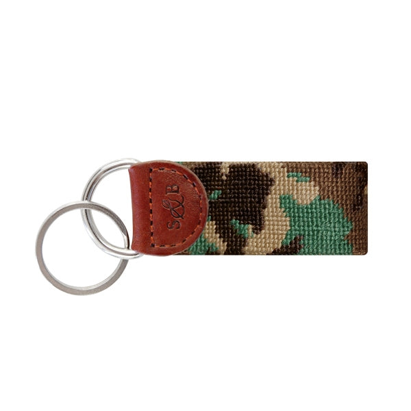 Camo Needlepoint Key Fob