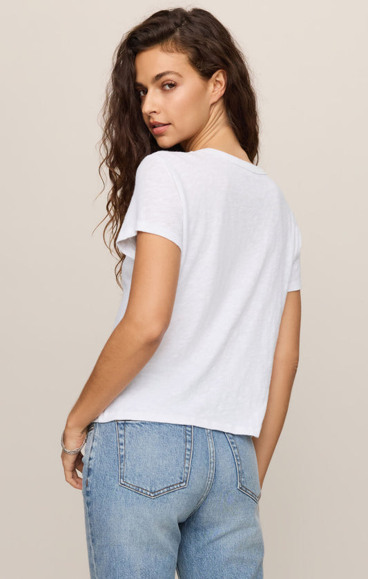 Junie Slub Tee Shirt - White