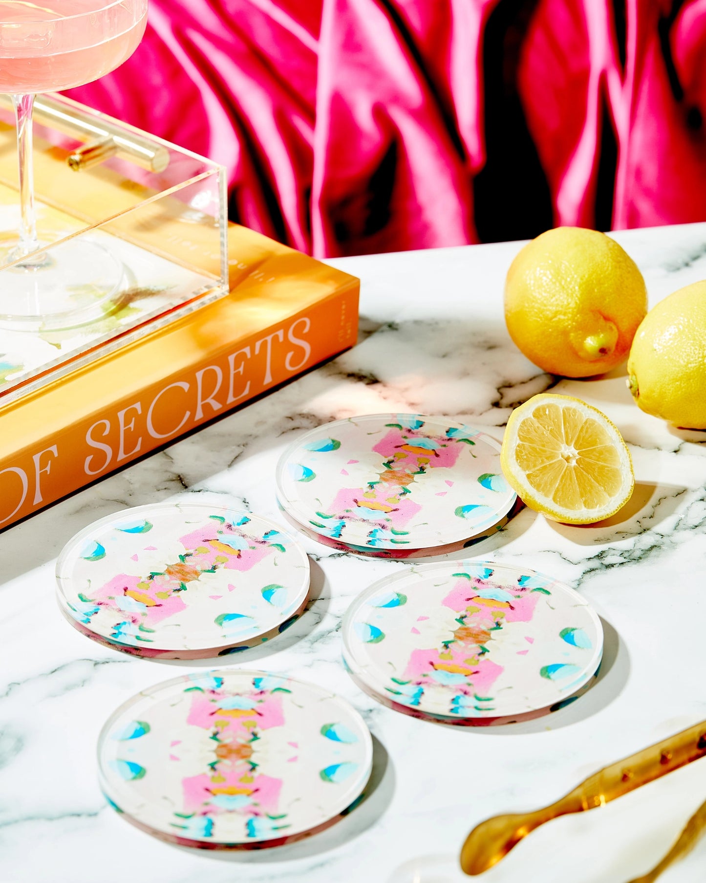Tart By Taylor - MONETS GARDEN PINK | LAURA PARK X TART COASTER