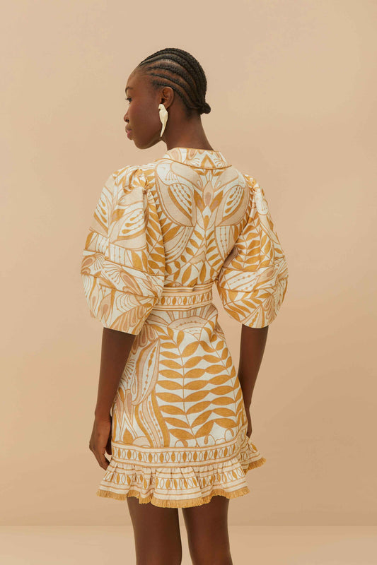 Off-White Lace Nature Lenzing™ Ecovero™ Euroflax™ Mini Dress