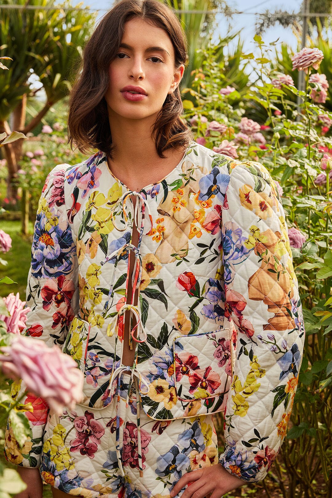 Farm Rio - Off-White Greek Garden Jacket