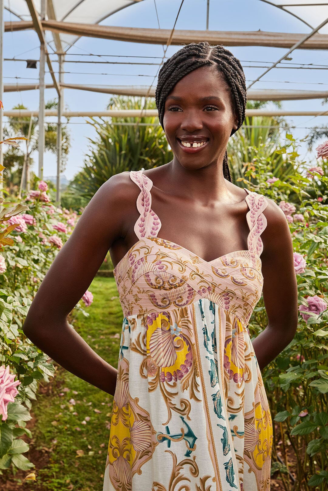 Farm Rio - Off-White Maritime Magic Lenzing™ Ecovero™ Euroflax™ Maxi Dress