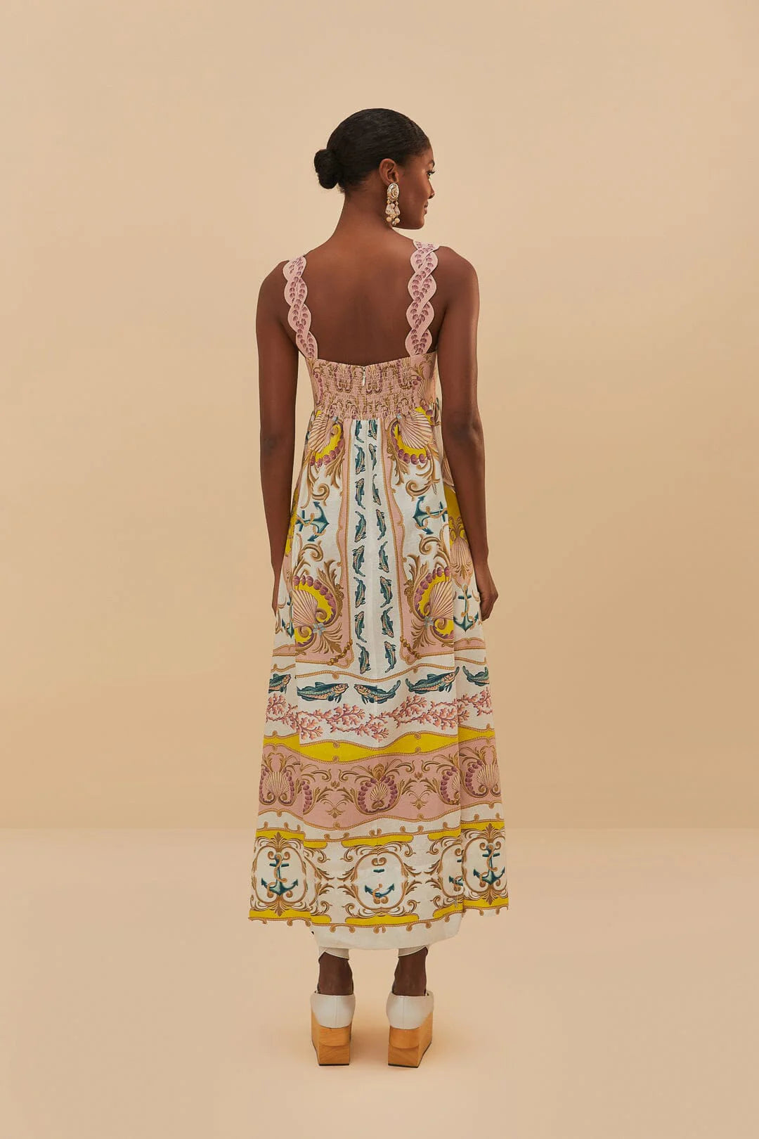 Farm Rio - Off-White Maritime Magic Lenzing™ Ecovero™ Euroflax™ Maxi Dress
