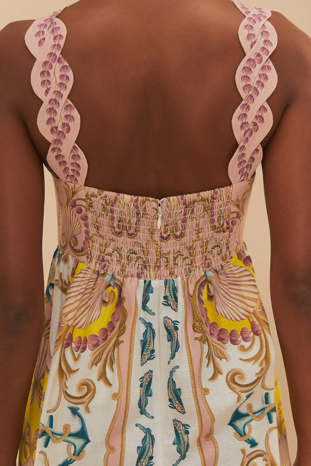 Farm Rio - Off-White Maritime Magic Lenzing™ Ecovero™ Euroflax™ Maxi Dress