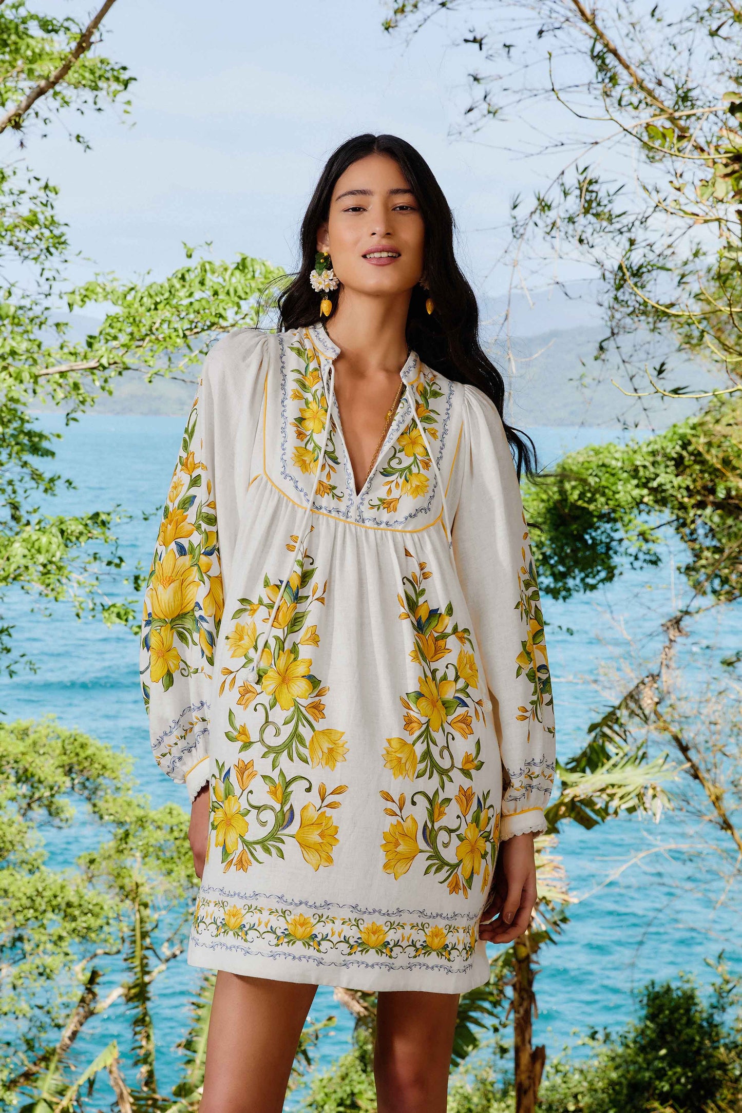 Off-White Sicily Lenzing™ Ecovero™ Euroflax™ Mini Dress