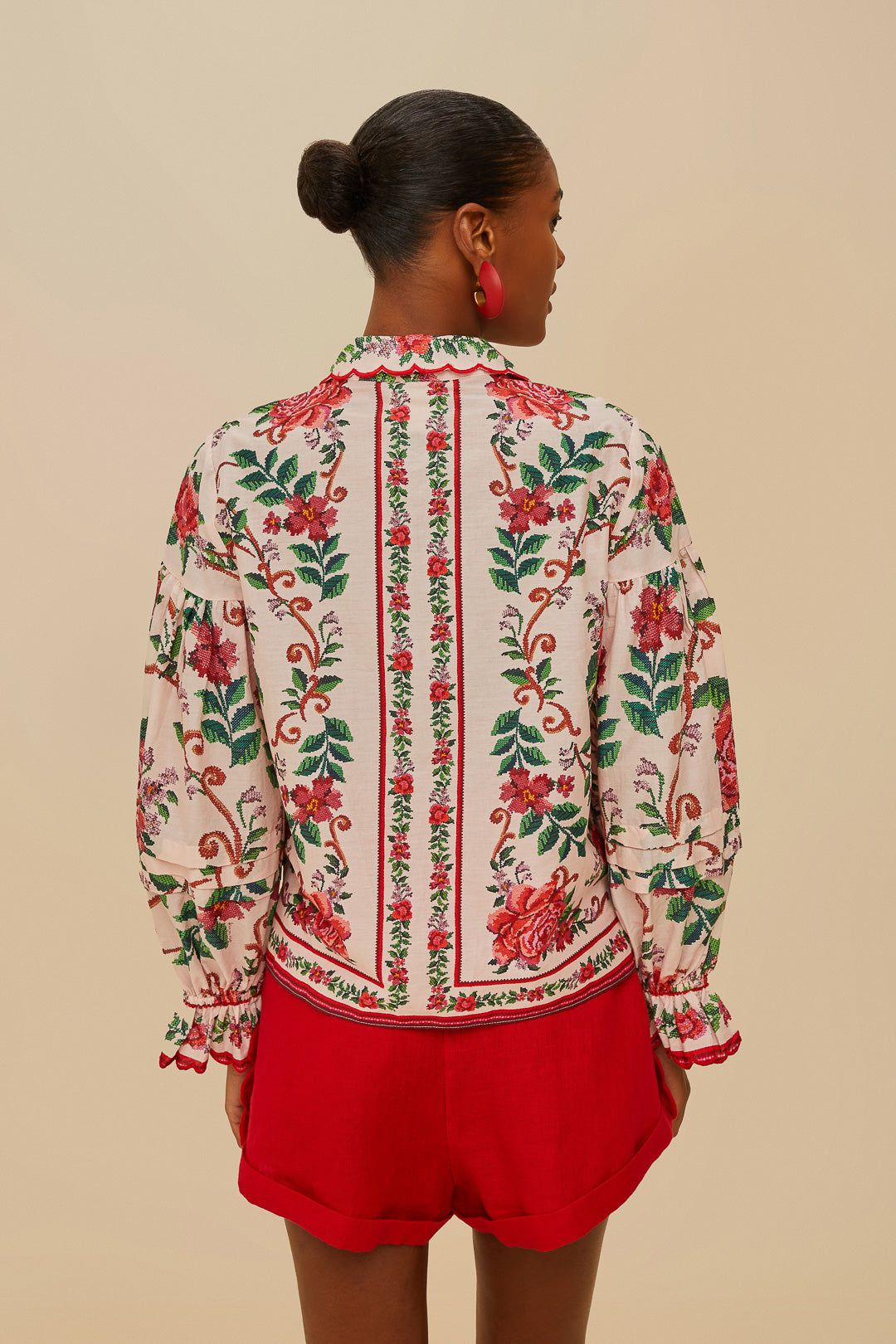 Flower Tapestry Pink Shirt