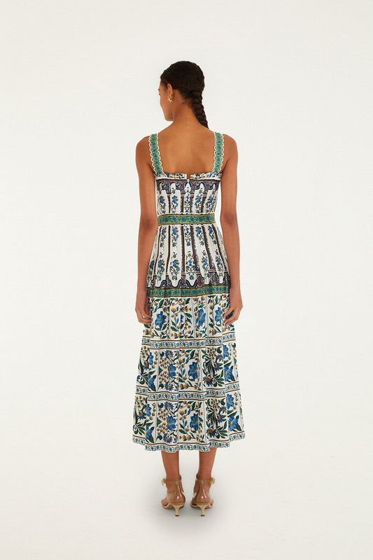 Off-White Manoela Belted Lenzing Ecovero Euroflax Maxi Dress