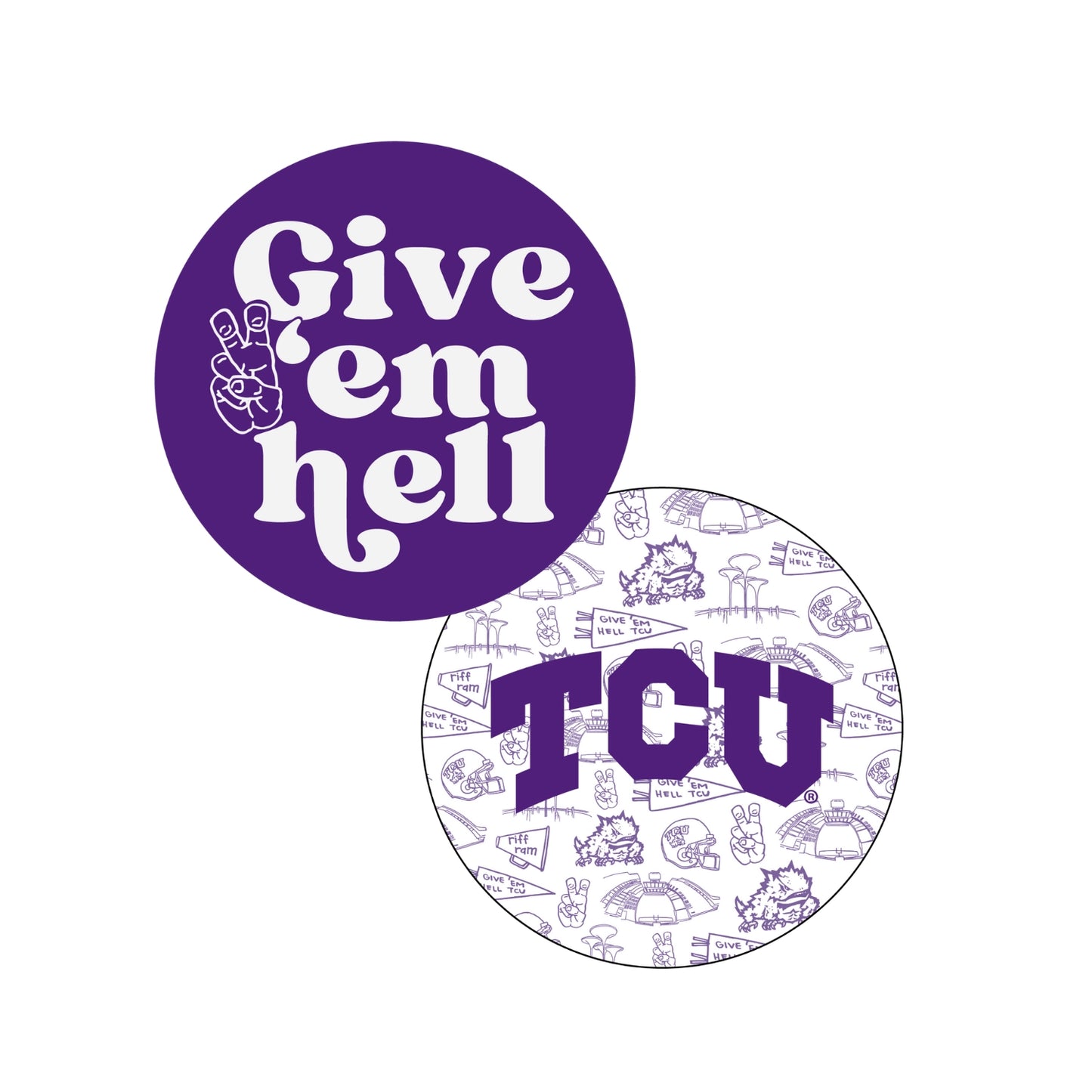 TCU Coasters Set of 50