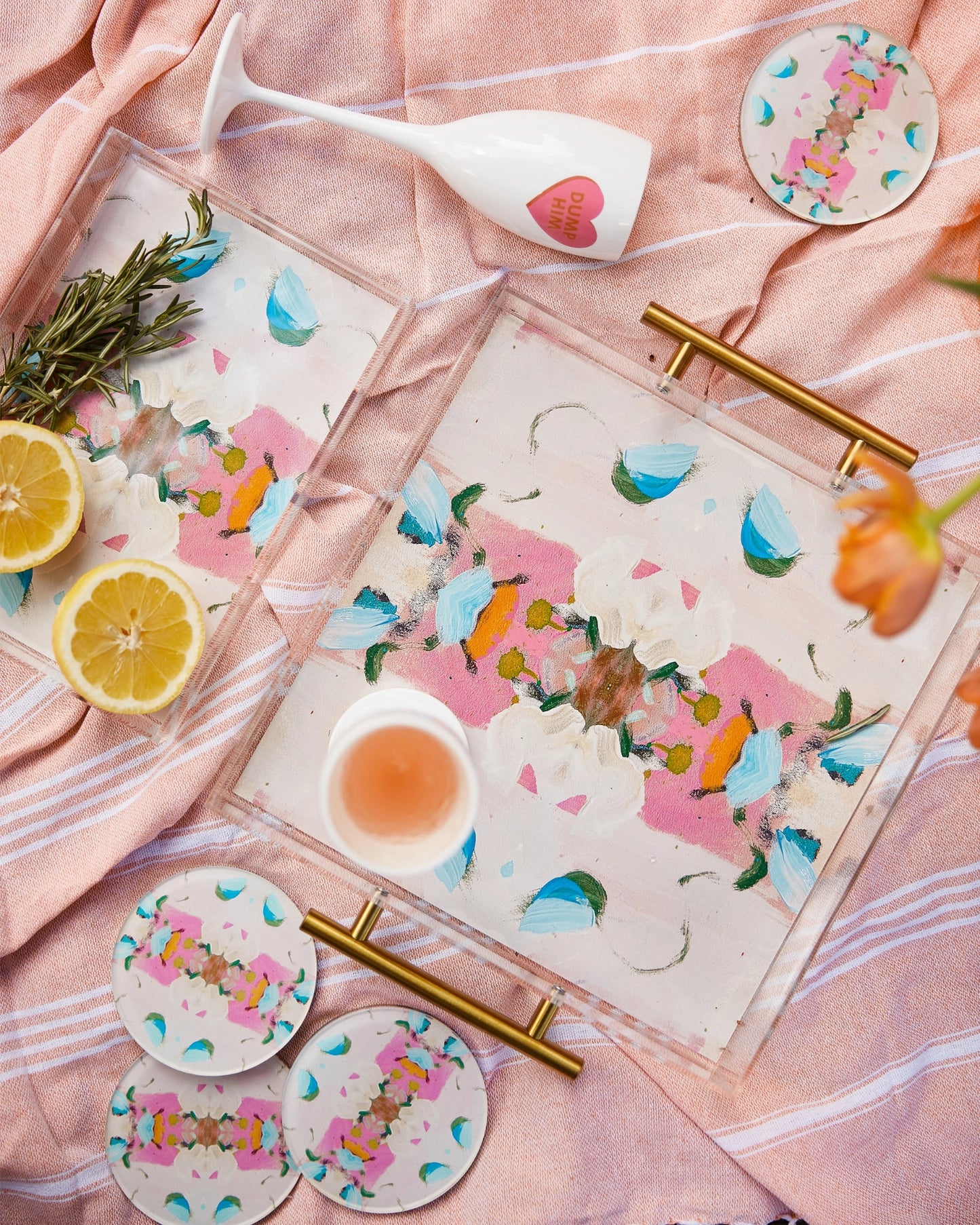 Tart By Taylor - MONETS GARDEN PINK | LAURA PARK X TART COASTER