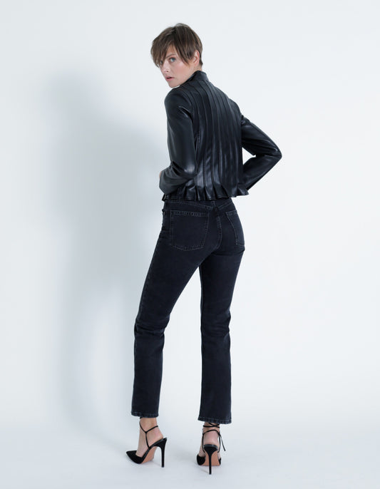 Scarlett Vegan Leather Jacket - Black