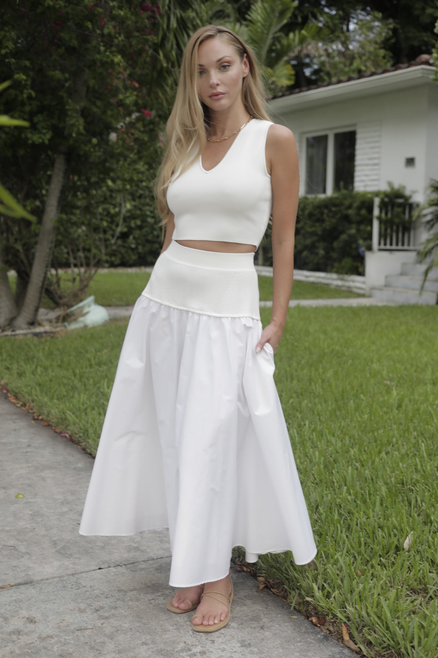 Saira Knit Set - White