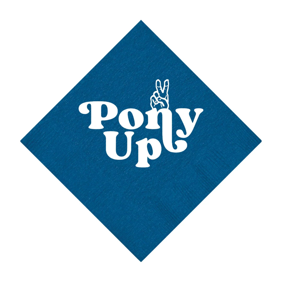 SMU Cocktail Napkins - Blue