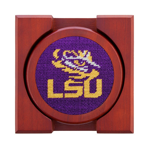 LSU Needlepoint Coaster Set
