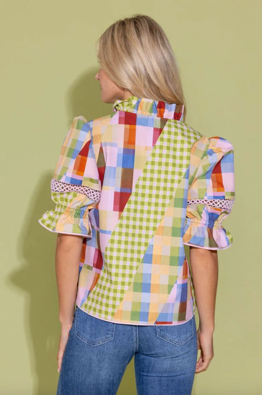 Lottie Top - Diagonal Check