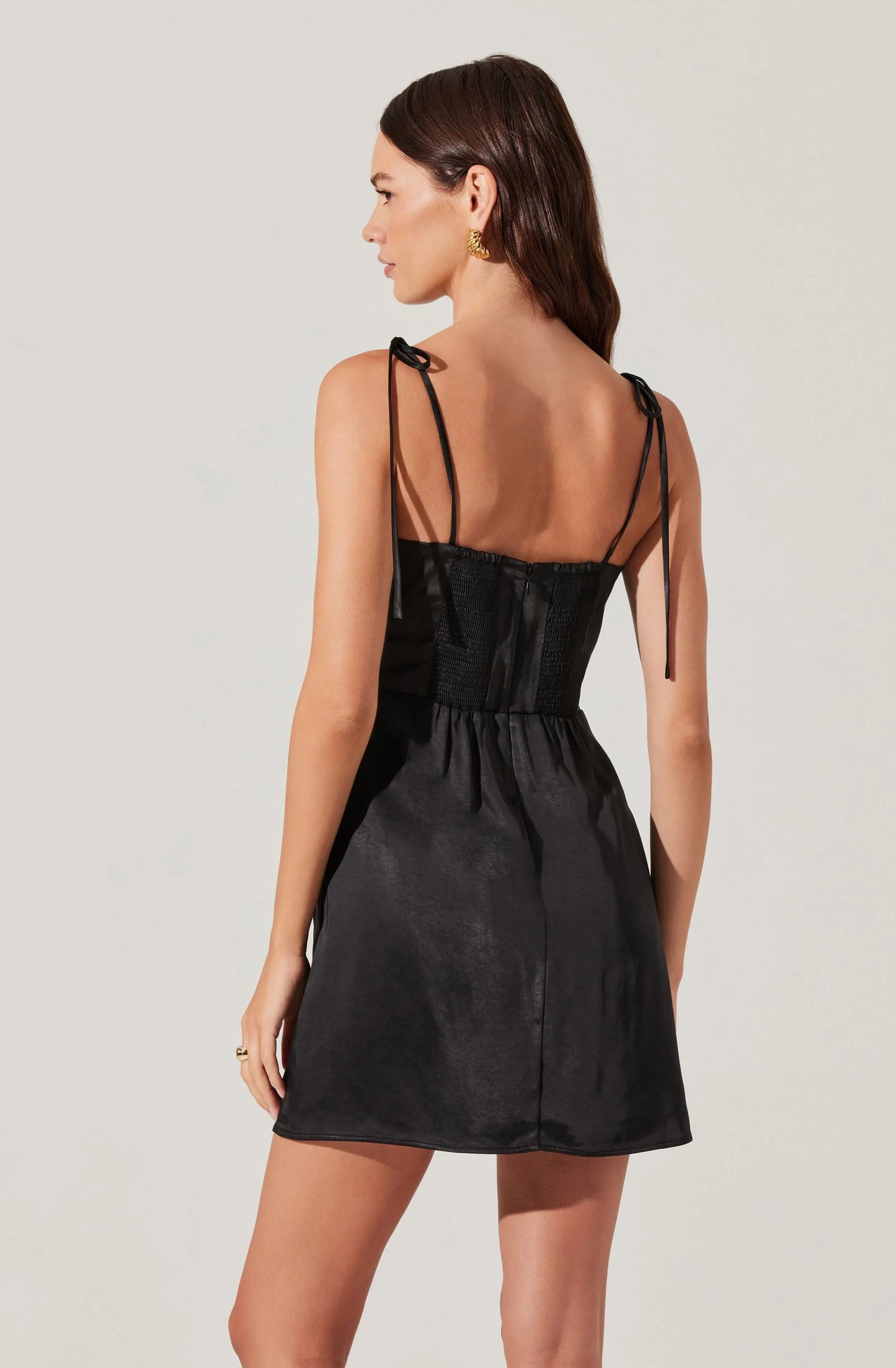 Cerelia 3D Floral Mini Dress - Black