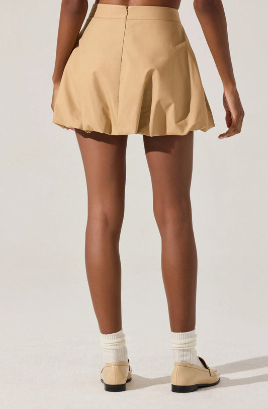 Toini Pleated Bubble Mini Skort - Khaki