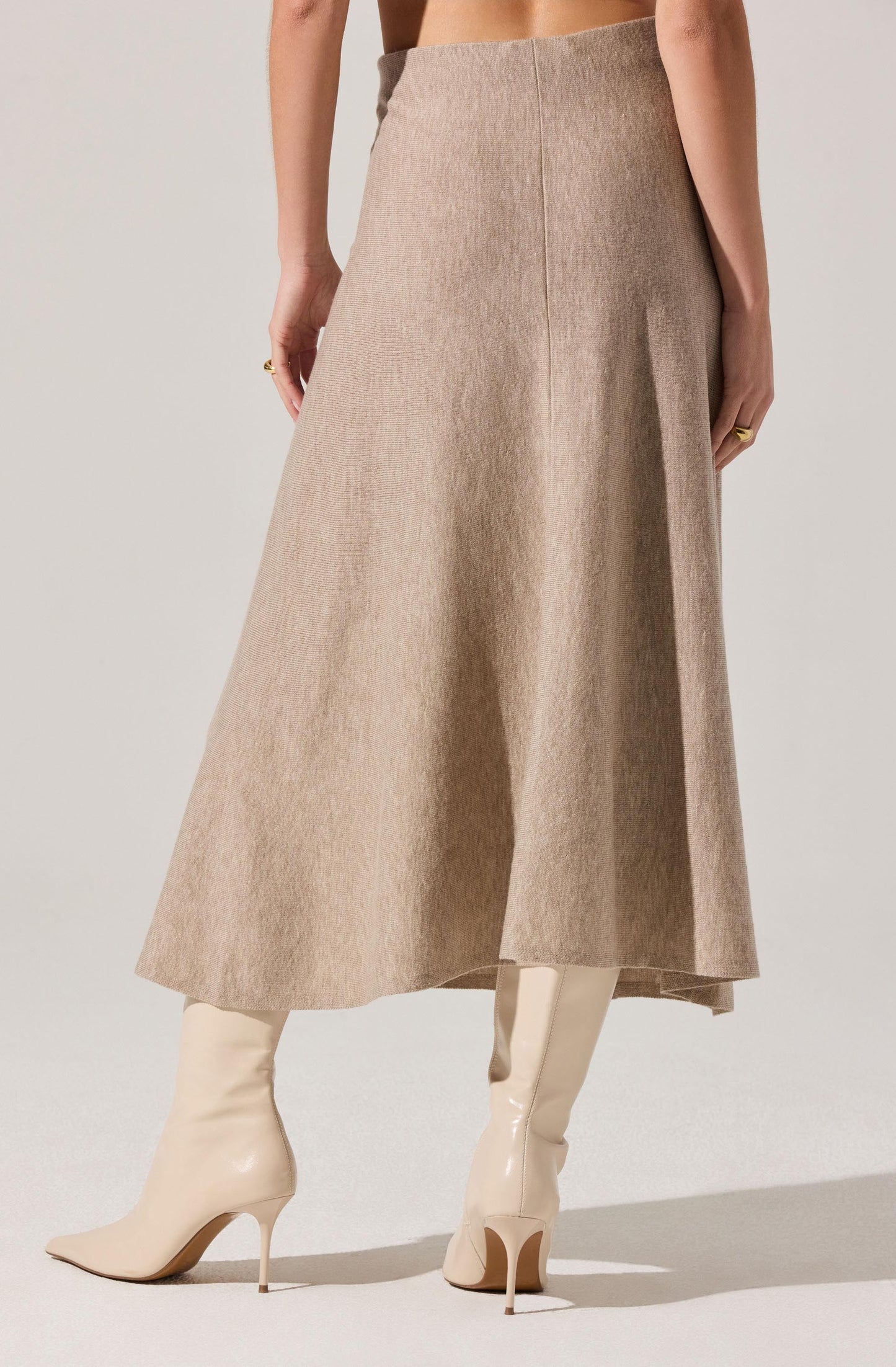 Deora Midi Sweater Skirt - Taupe