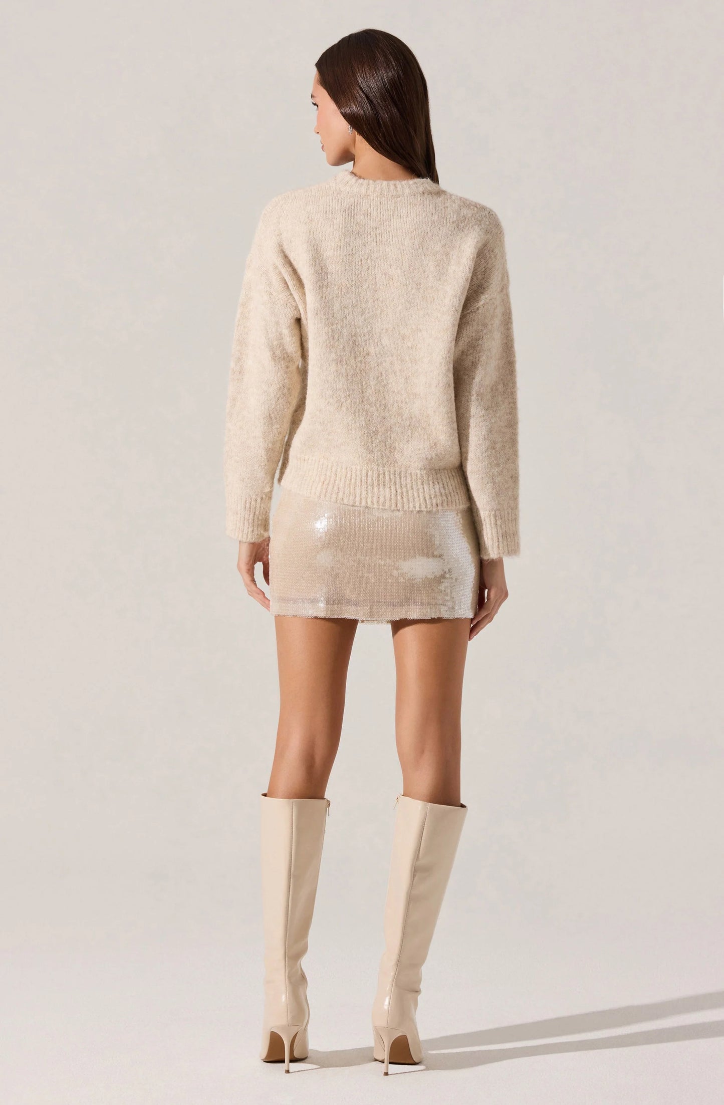 Selbie Brushed Knit Sweater - Cream