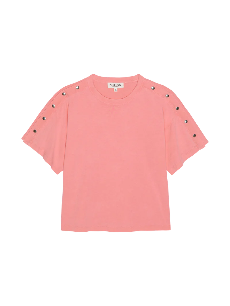 Ada Button Tee - Quartz