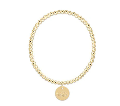 eCollegiate Classic Gold 3mm Bracelet - Arkansas Disc