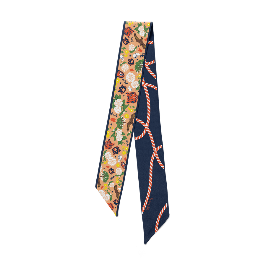 Saturday Silks - Auburn Tigers Skinny Scarf