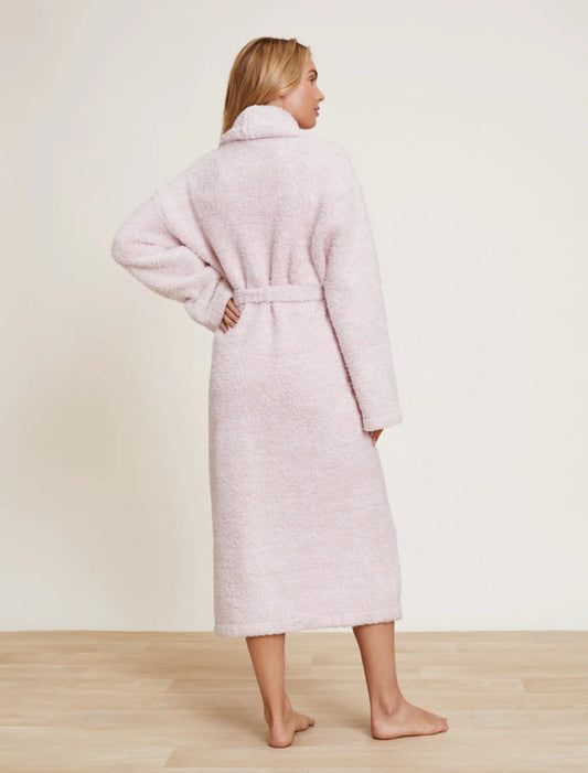 CozyChic® Adult Robe - Heathered Dusty Rose/White