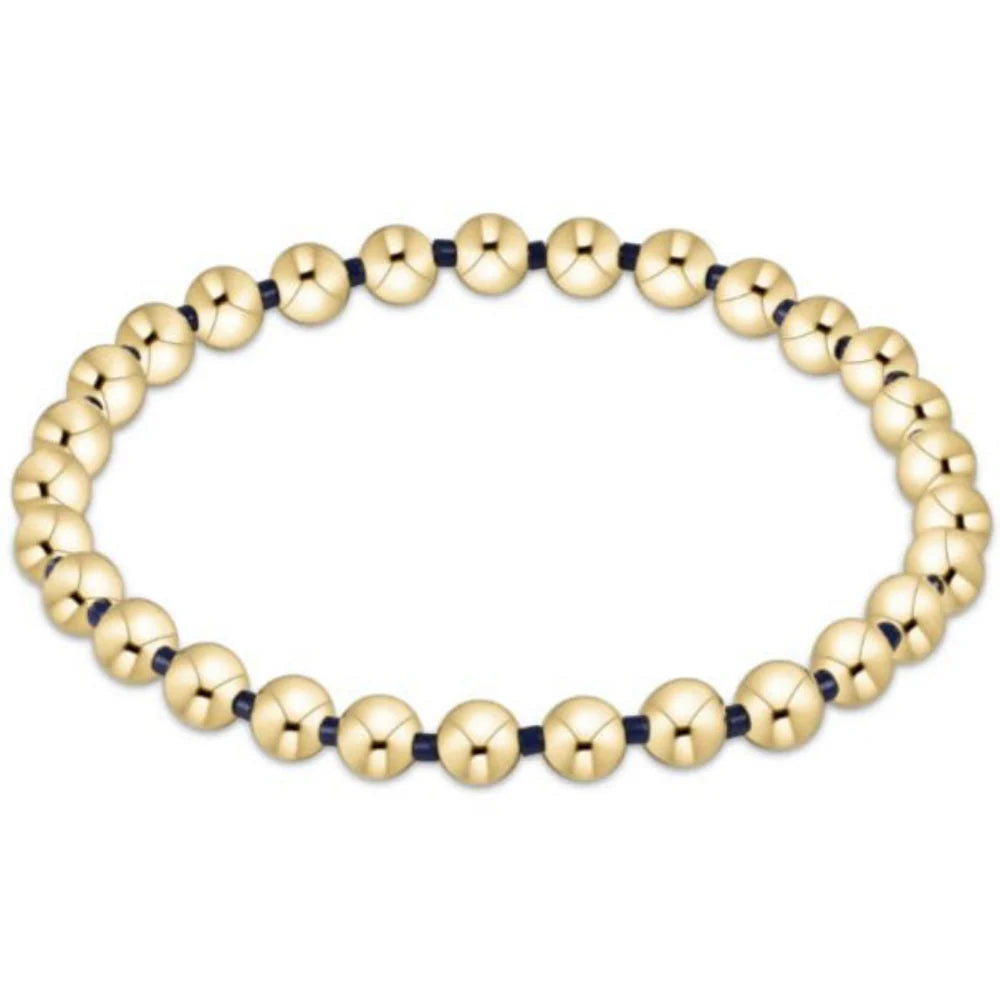 Gameday Hope Grateful 5MM Bead Bracelet - Matte Navy