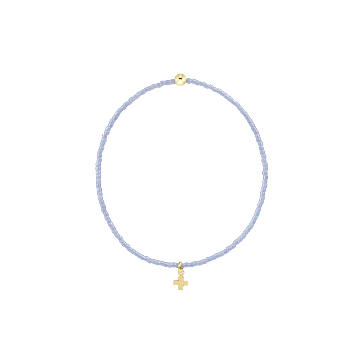 Hope Classic Bracelet - Signature Cross Small Gold Charm - Ocean Mist