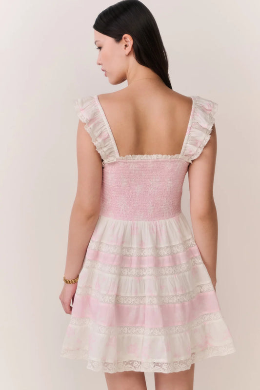 Colbera Mixed Print Cotton Mini Dress - Nantucket Heirloom