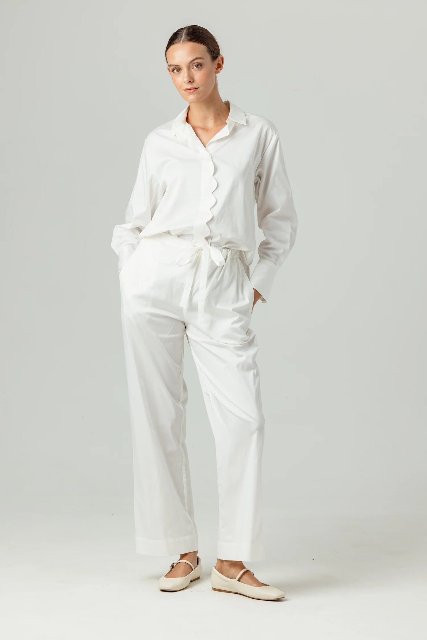 Sundays - Coral Shirt - White