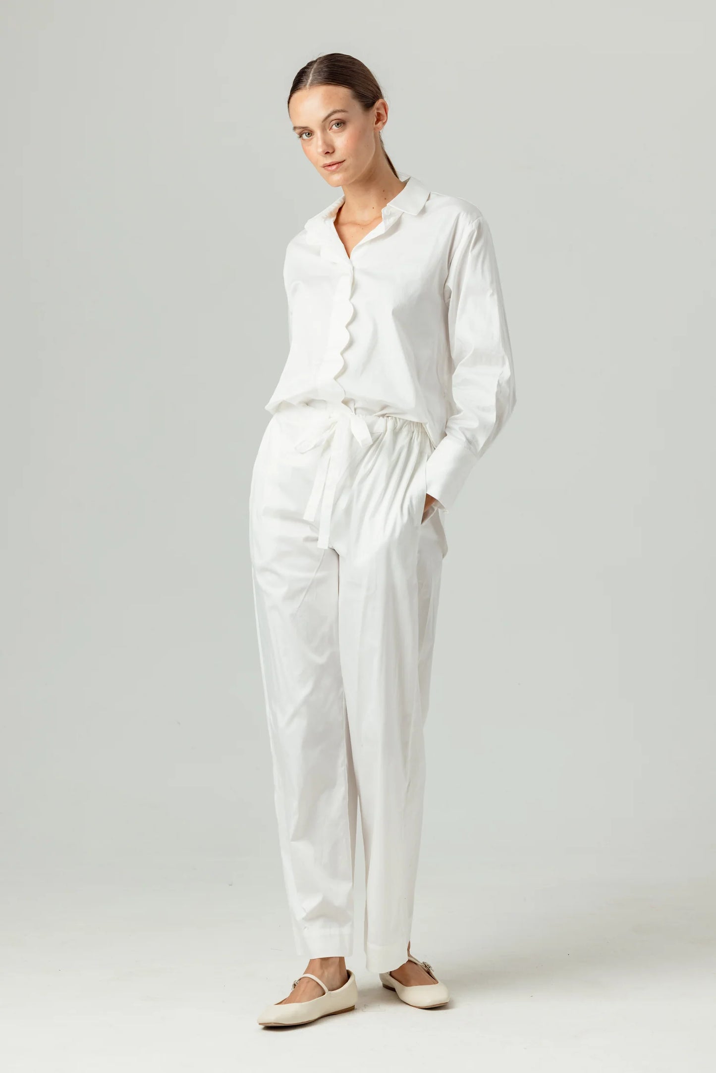 Sundays - Coral Shirt - White
