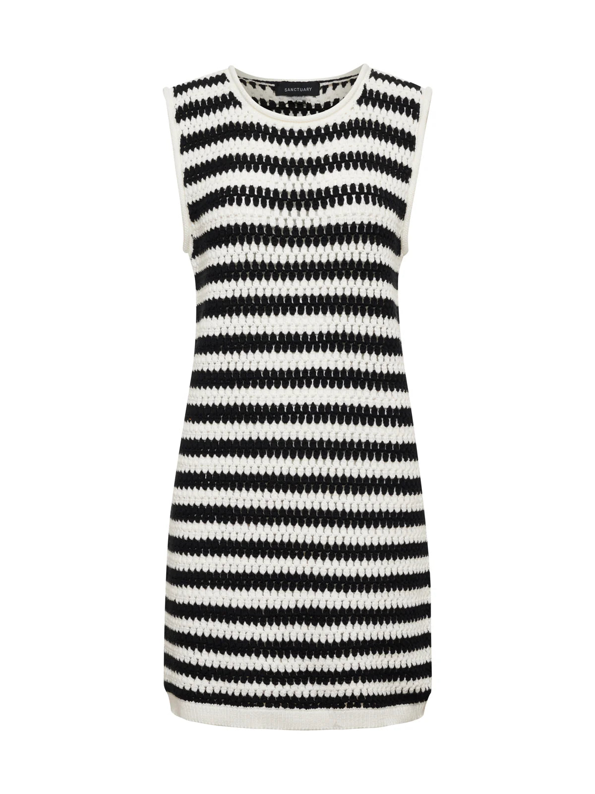 Summer Shell Dress - Chalk Black Stripe