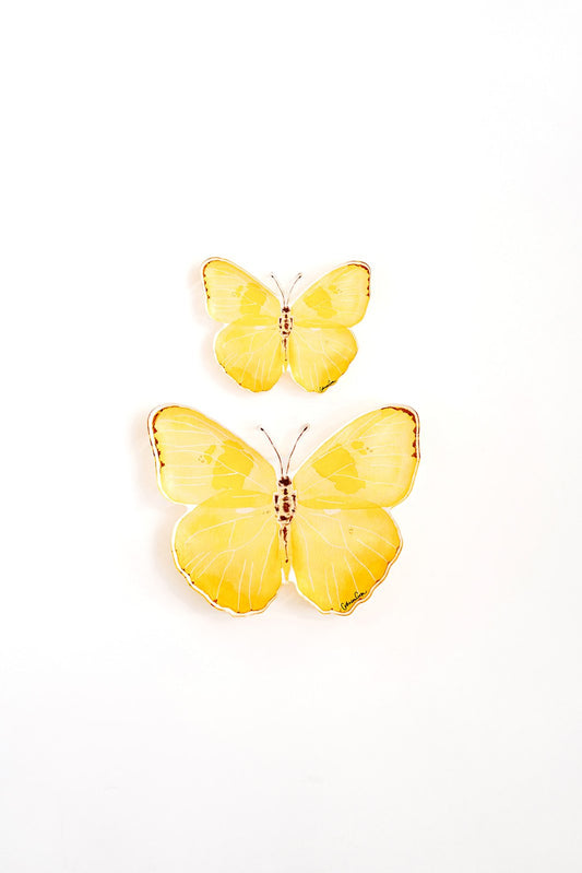Yellow Butterfly Acrylic Art Block